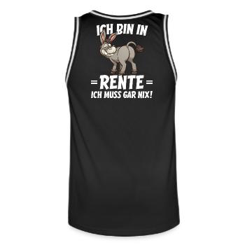 I'm Retired Humor Saying - Men's Basketball Jersey - black/white - Back - AI Model Male 185 dark (185cm)