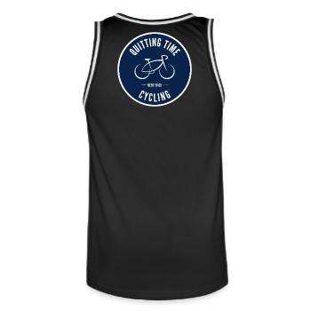 Heure d’arrêt - besoin d’aller Cycling Emblem - Maillot de basket Homme - noir/blanc - Dos - AI Model Male 185 dark (185cm)