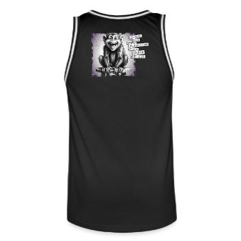 Je n’ai pas toujours besoin d’être le centre d’attention - Maillot de basket Homme - noir/blanc - Dos - AI Model Male 185 dark (185cm)