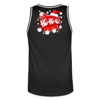 Noël, père Noël, joyeuses fêtes - Maillot de basket Homme - noir/blanc - Dos - AI Model Male 185 dark (185cm)
