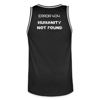 error 404: humanity not found - Maillot de basket Homme - noir/blanc - Dos - AI Model Male 185 dark (185cm)