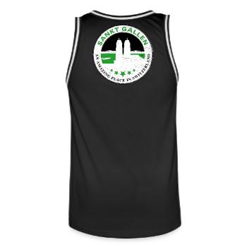 Sankt Gallen an amazing place in Switzerland - Männer Basketball-Trikot - Schwarz/Weiß - Hinten - AI Model Male 185 dark (185cm)