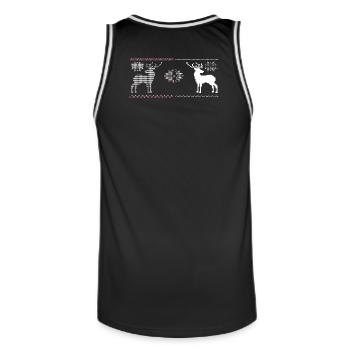 Noël, Renne - Maillot de basket Homme - noir/blanc - Dos - AI Model Male 185 dark (185cm)