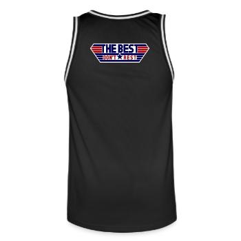 The best don't rest - Men's Basketball Jersey - black/white - Back - AI Model Male 185 dark (185cm)