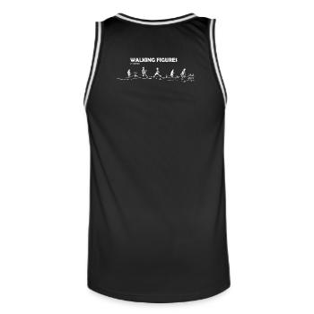 Figures de marche blanc - Maillot de basket Homme - noir/blanc - Dos - AI Model Male 185 dark (185cm)