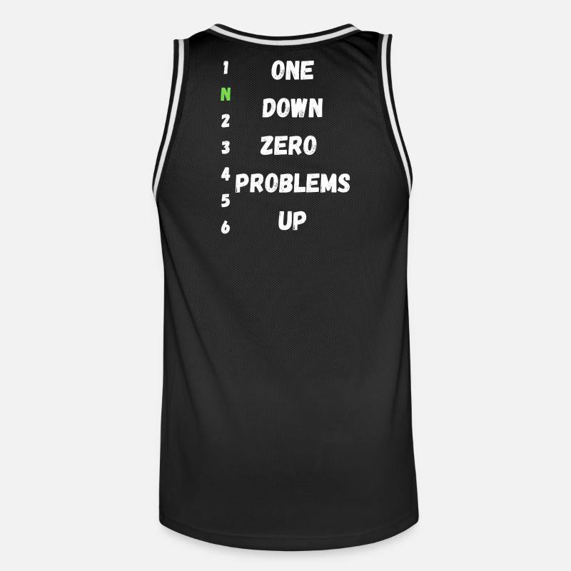 Un Down Zero Problèmes Up - Maillot de basket Homme - noir/blanc