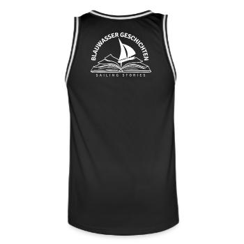Blue Water Stories Logo - Maillot de basket Homme - noir/blanc - Dos - AI Model Male 185 dark (185cm)