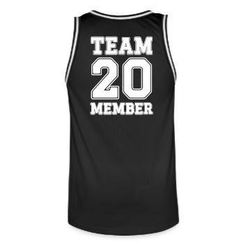 Membre de l'équipe 20 - Maillot de basket Homme - noir/blanc - Dos - AI Model Male 185 dark (185cm)