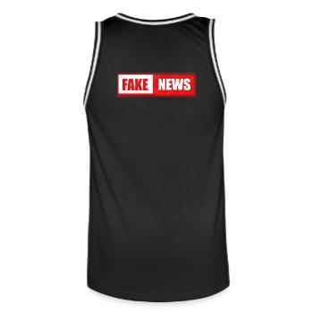internet, fake news - Falsche Nachrichten - Männer Basketball-Trikot - Schwarz/Weiß - Hinten - AI Model Male 185 dark (185cm)