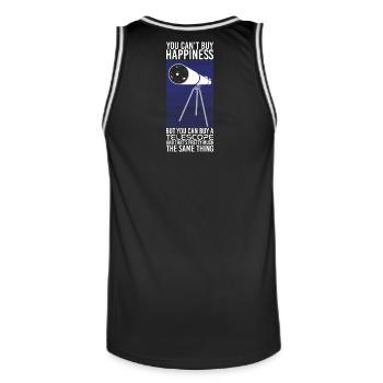 Astronomie - You Can't Buy Happiness - Männer Basketball-Trikot - Schwarz/Weiß - Hinten - AI Model Male 185 dark (185cm)