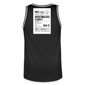 par-dessus - Maillot de basket Homme - noir/blanc - Dos - AI Model Male 185 dark (185cm)