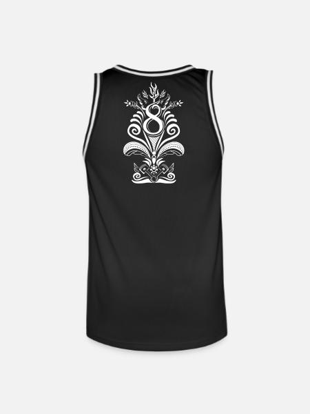 Kurbits V8 No:2 - weiß - Männer Basketball-Trikot - Schwarz/Weiß