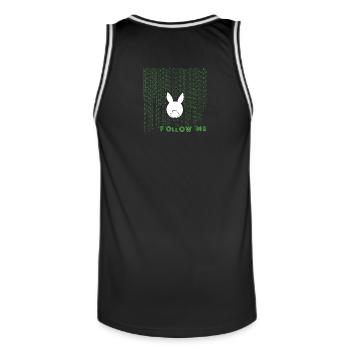 white rabbit - Männer Basketball-Trikot - Schwarz/Weiß - Hinten - AI Model Male 185 dark (185cm)