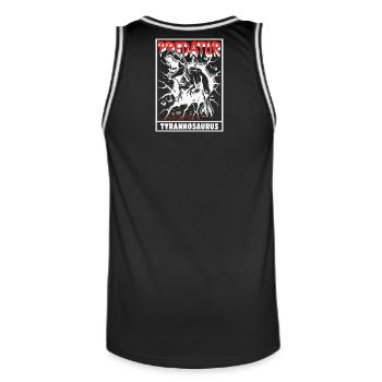 Predator - Tyrannosaurus Rex - Männer Basketball-Trikot - Schwarz/Weiß - Hinten - AI Model Male 185 dark (185cm)