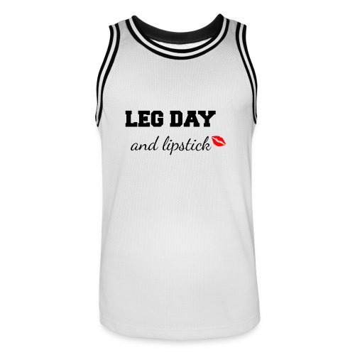 leg day and lipstick - Mannen basketbal shirt