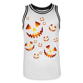 Kürbissen - Männer Basketball-Trikot - Weiß/Schwarz - Vorne - AI Model Male 185 dark (185cm)