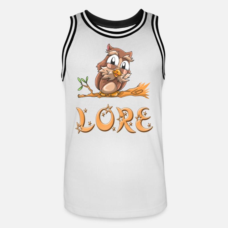 Ugle Lore - Basketballdrakt for menn - hvit/svart