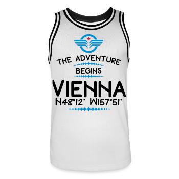 Vienne - Maillot de basket Homme - blanc/noir - Devant - AI Model Male 185 dark (185cm)