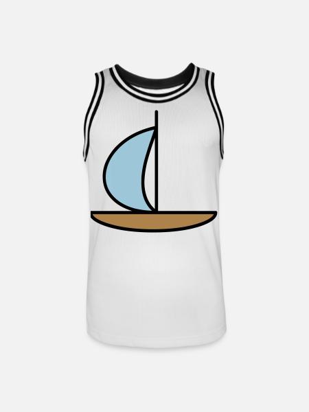 Sailboat - Men's Basketball Jersey - white/black
