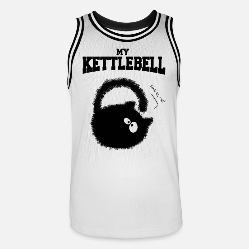 Meine Kettlebell oder Kitte .. Glocke. - Männer Basketball-Trikot - Weiß/Schwarz