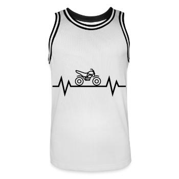 Puls Motorrad - Männer Basketball-Trikot - Weiß/Schwarz - Vorne - AI Model Male 185 dark (185cm)