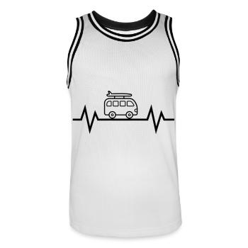 Heartbeat Van noir - Maillot de basket Homme - blanc/noir - Devant - AI Model Male 185 dark (185cm)