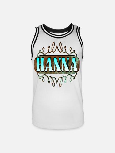 Hanna - Männer Basketball-Trikot - Weiß/Schwarz