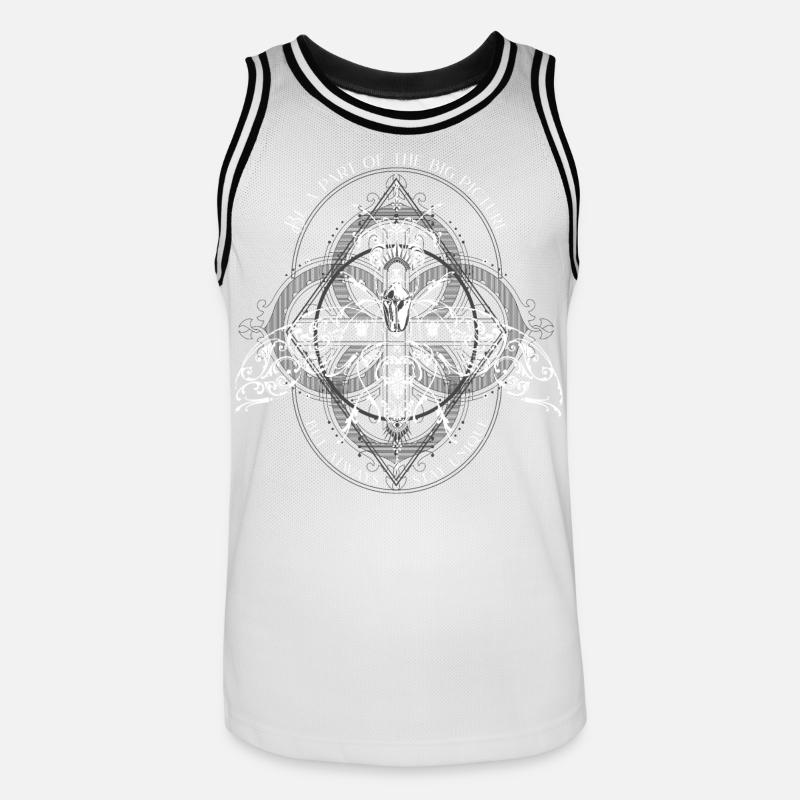 Insekten Muster Psychedelisch Bug Pattern - Männer Basketball-Trikot - Weiß/Schwarz