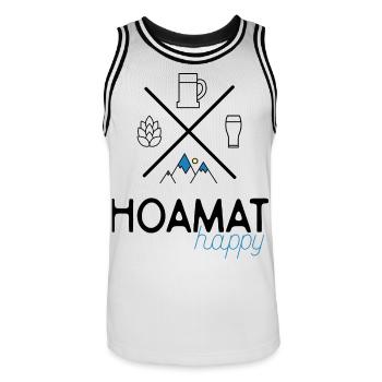 Heimat - Männer Basketball-Trikot - Weiß/Schwarz - Vorne - AI Model Male 185 dark (185cm)