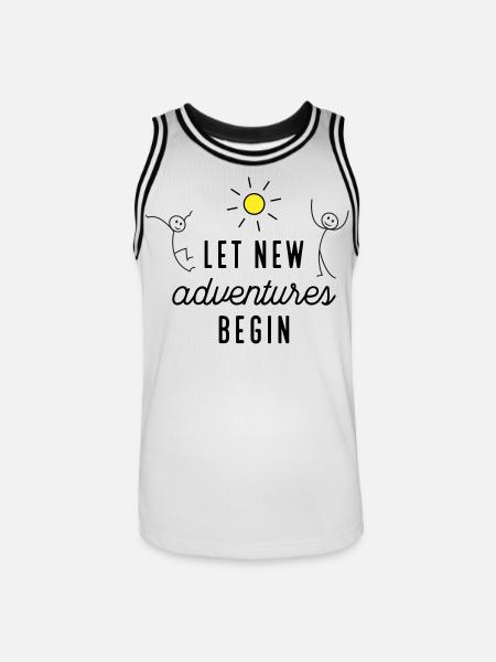 Adventure or new beginning - Men's Basketball Jersey - white/black