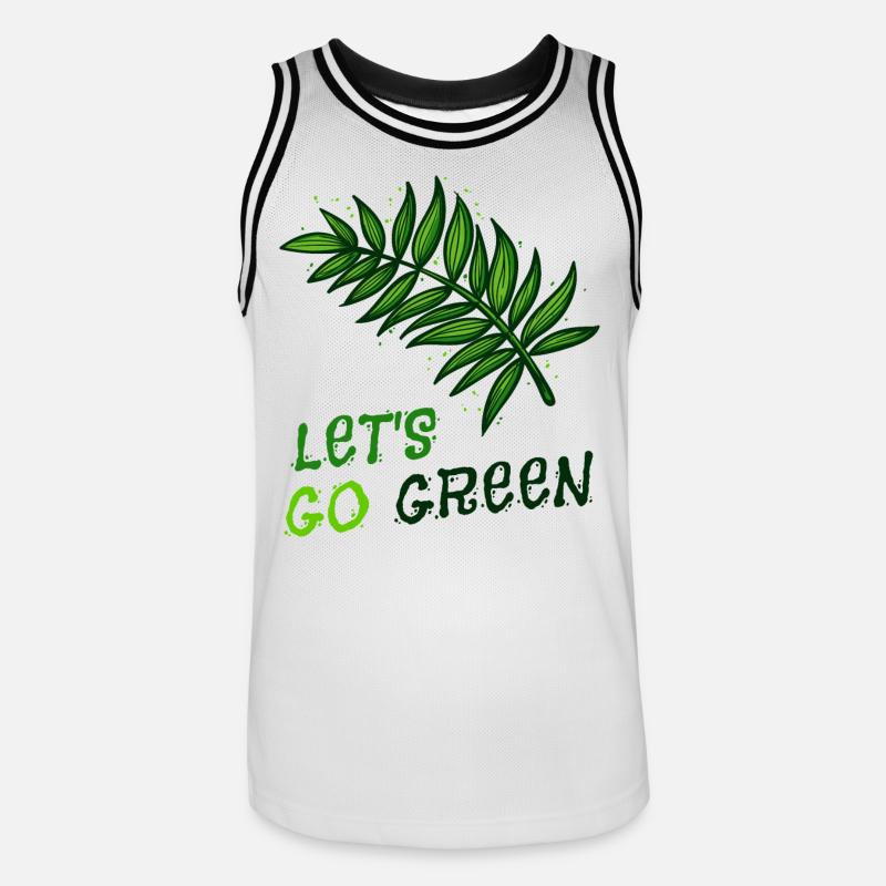 Environment Environmentalist Statement Eco-friendly - Men's Basketball Jersey - white/black