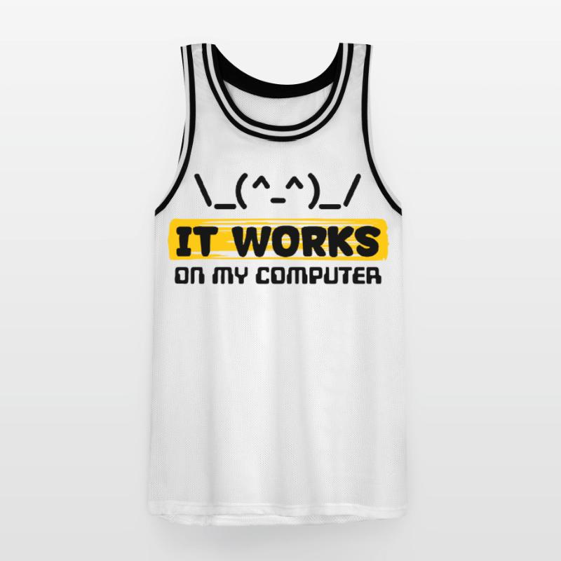 Déclaration du développeur Coden Scripting Computer Geek Maillot de basket Homme