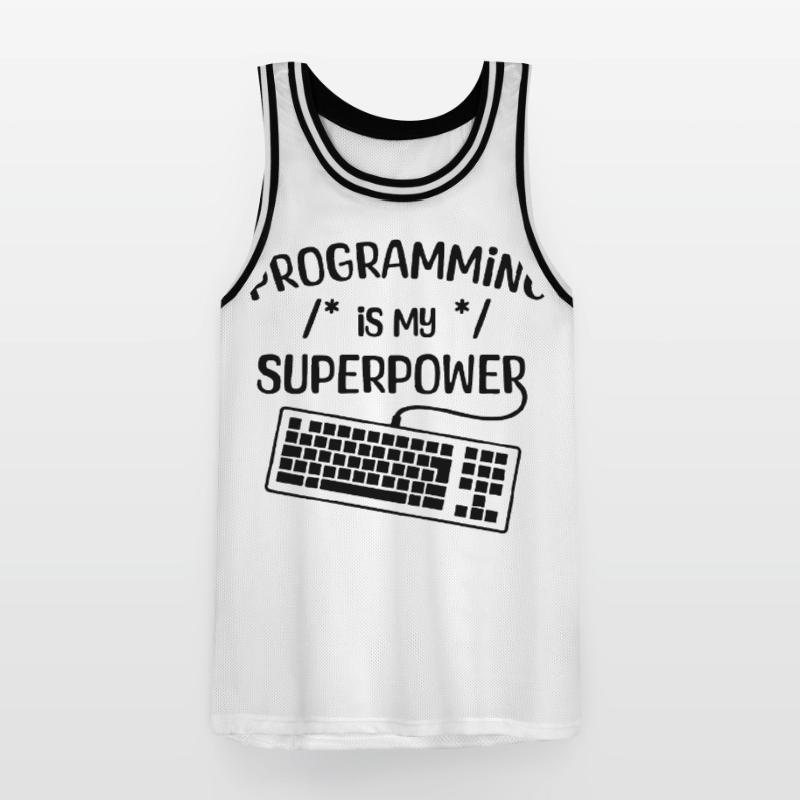 Computerfreak Statement Developer Programmierer Männer Basketball-Trikot