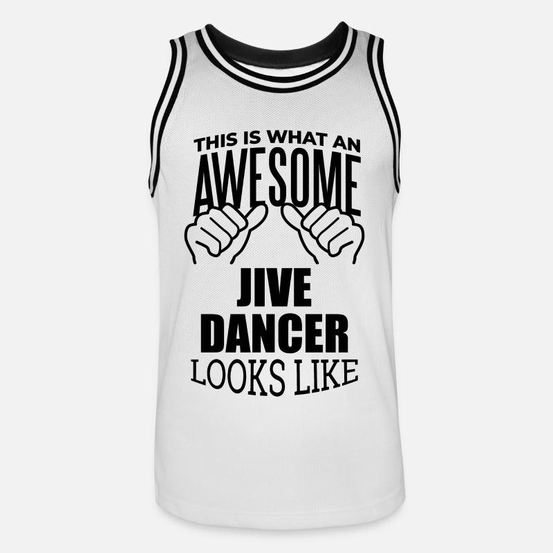 Jive - Männer Basketball-Trikot - Weiß/Schwarz