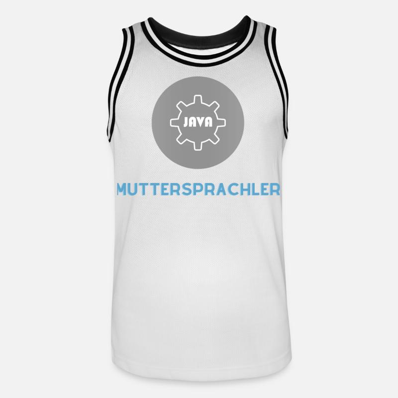 Native speaker: JavaScript Edition - Men's Basketball Jersey - white/black