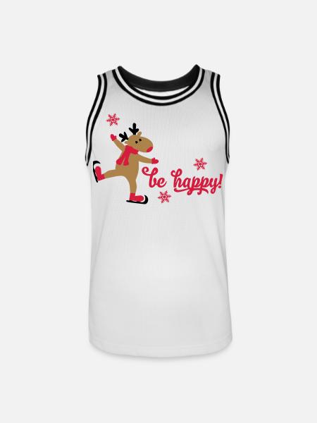Funny Christmas - Men's Basketball Jersey - white/black