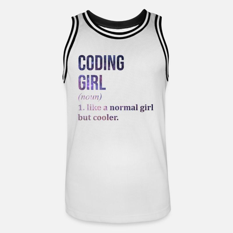 Codierung Codierung Codierung - Männer Basketball-Trikot - Weiß/Schwarz