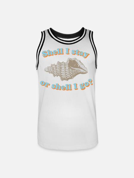 Muschel oder gehen? - Männer Basketball-Trikot - Weiß/Schwarz