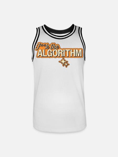 Fk the Algorithm – Digital Rebellion - Men's Basketball Jersey - white/black