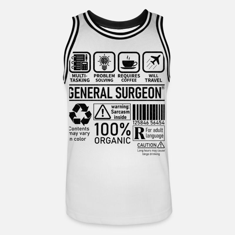 General Surgeon multi tasking problem solving - Men's Basketball Jersey - white/black