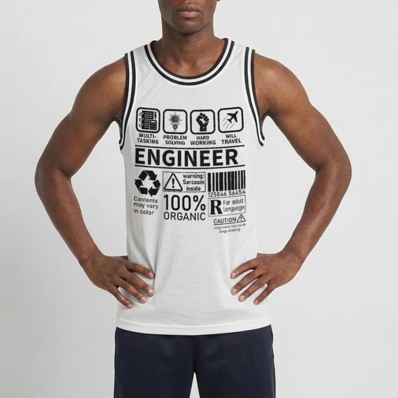 engineer multi tasking problem solving working Männer Basketball-Trikot