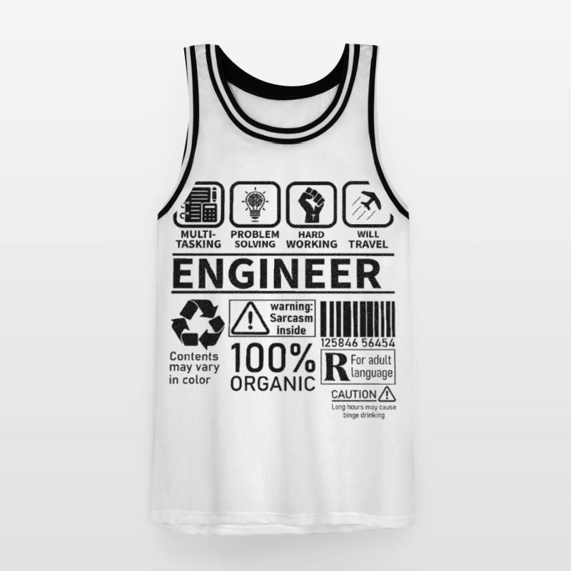 engineer multi tasking problem solving working Männer Basketball-Trikot