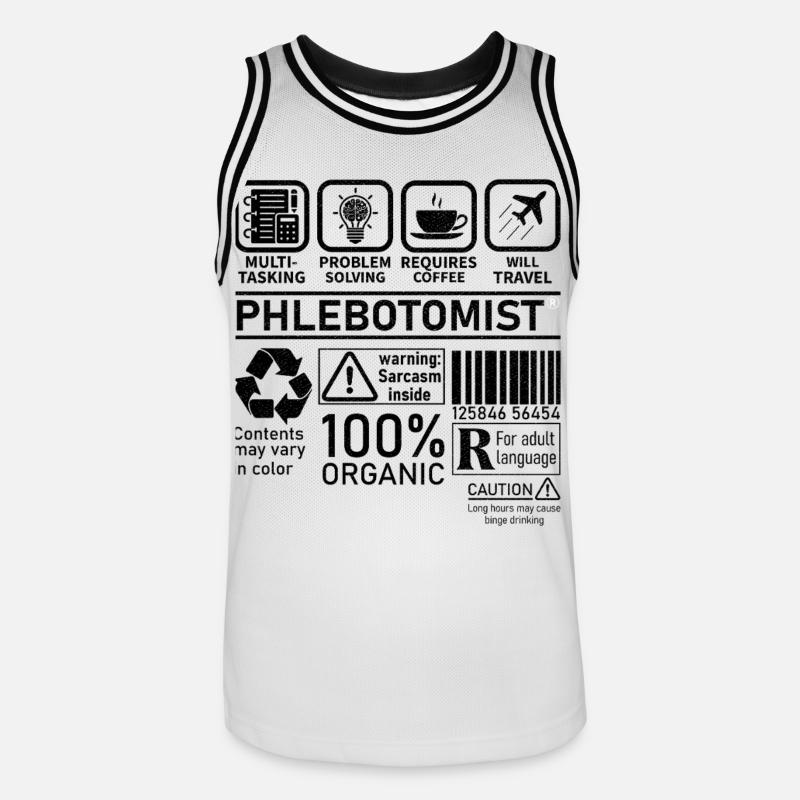 Phlebotomist multi tasking problem solving - Männer Basketball-Trikot - Weiß/Schwarz