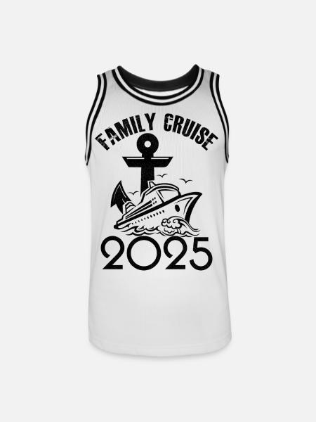 Family cruise 2025 - Men's Basketball Jersey - white/black