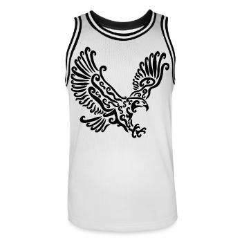 Black Eagle - Men's Basketball Jersey - white/black - Front - AI Model Male 185 dark (185cm)