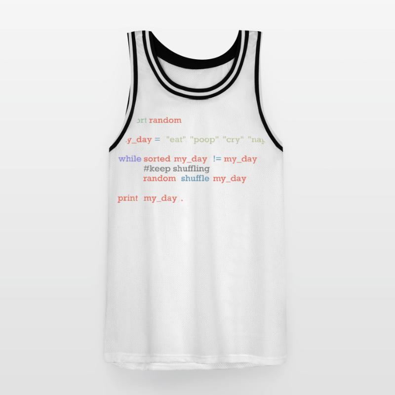 Drôle de code python sur la vie quotidienne, bébé Maillot de basket Homme