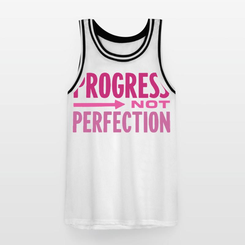 Le progrès, pas la perfection Le progrès compte Maillot de basket Homme