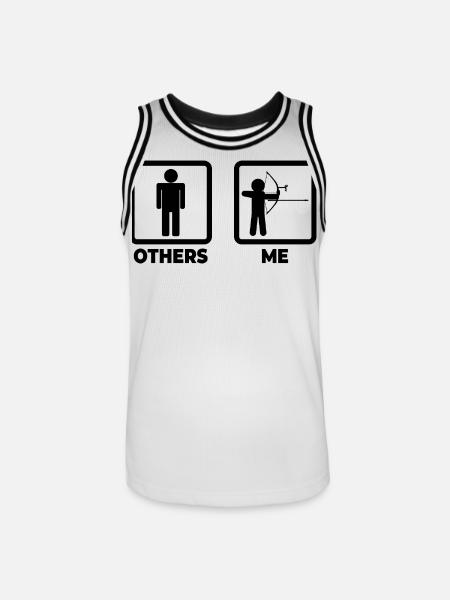 Funny archer - Men's Basketball Jersey - white/black