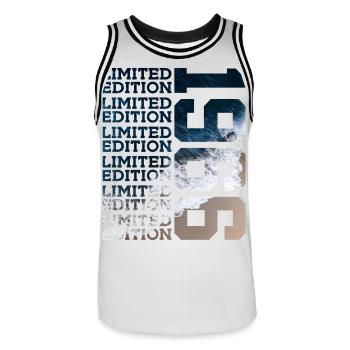 ÉDITION LIMITÉE 1966 60 ANS 60E ANNIVERSAIRE - Maillot de basket Homme - blanc/noir - Devant - AI Model Male 185 dark (185cm)