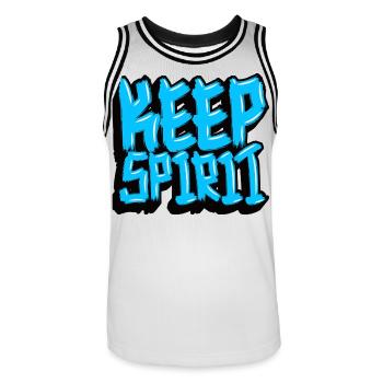 Mode - Männer Basketball-Trikot - Weiß/Schwarz - Vorne - AI Model Male 185 dark (185cm)